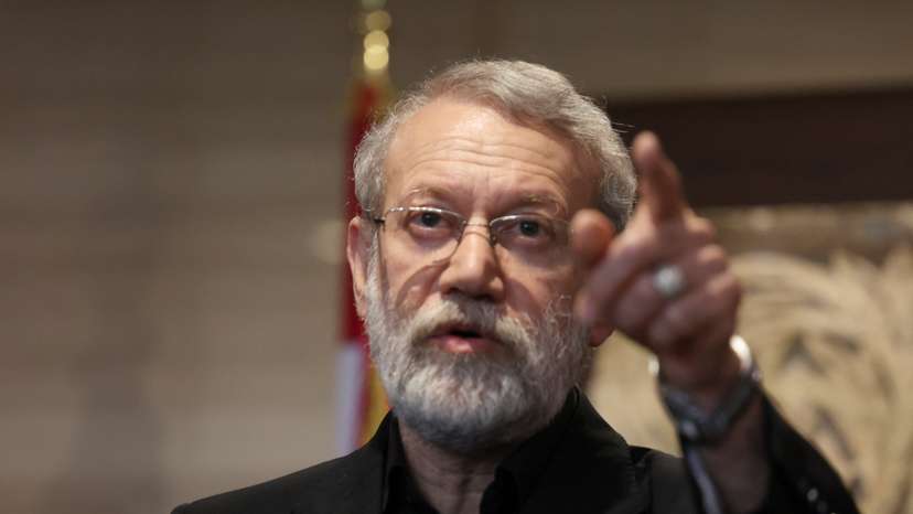 Iran's Supreme National Security Council Secretary Ali Larijani speaks after a meeting
