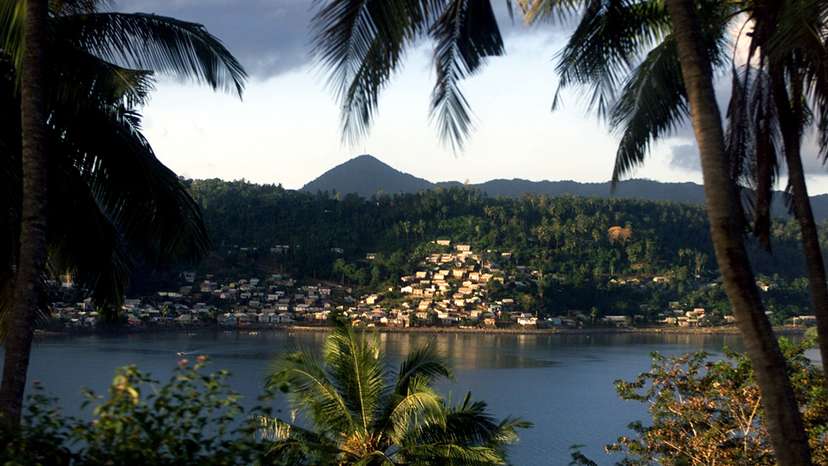 FILE PHOTO: General view of the French overseas territory of Mayotte in the Indian Ocean May 19, 2001...