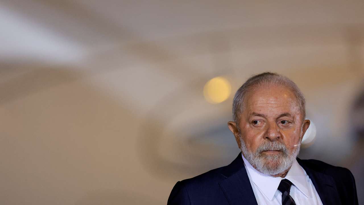 FILE PHOTO: Flight to repatriate Brazilians evacuated from the Gaza Strip is welcomed by Brazil's President Luiz Inacio Lula da Silva in Brazil