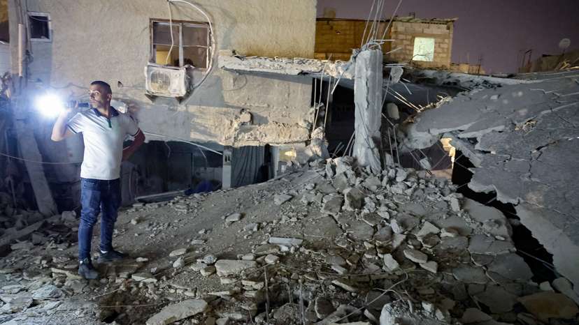 Aftermath of an Israeli airstrike, in Jenin