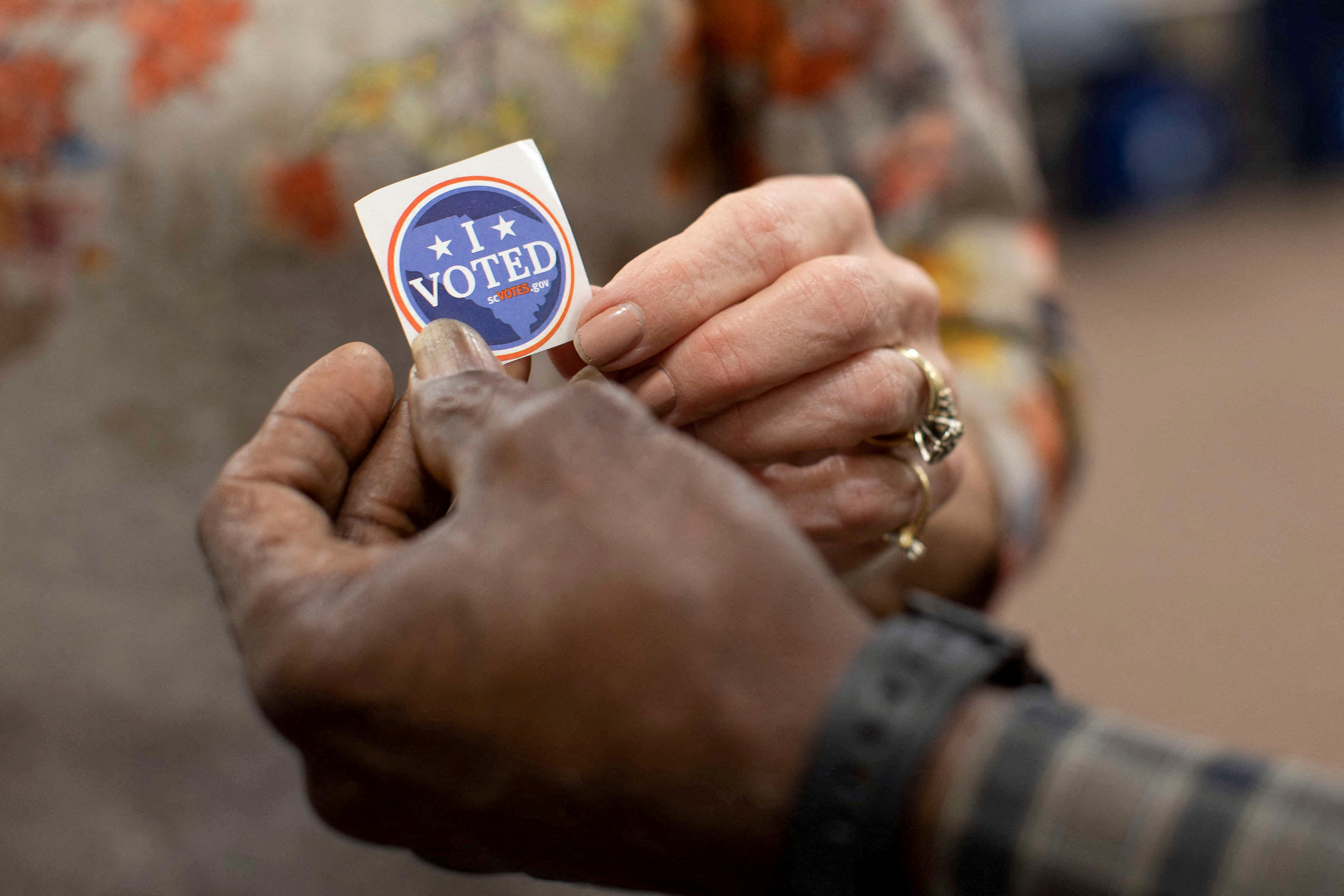 FILE PHOTO: South Carolina residents participate in early voting during the Republican presidential primary