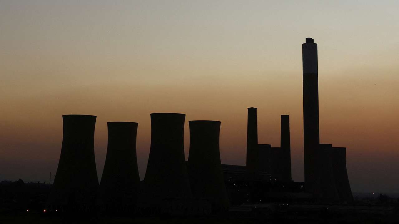 FILE PHOTO: The retired coal-fired Komati Power Station Is seen near Komati village, in the Mpumalanga province in South Africa