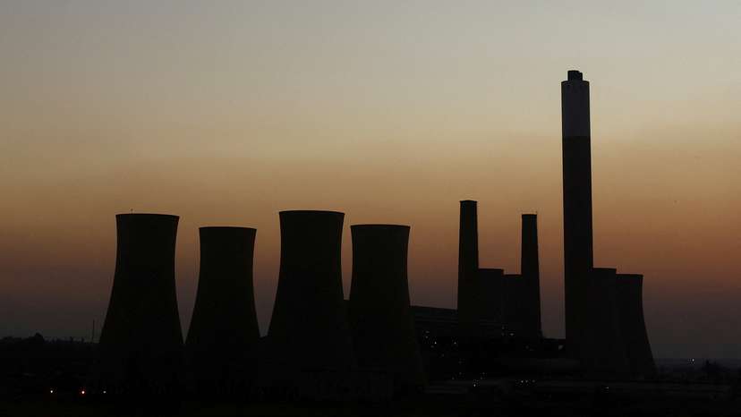 FILE PHOTO: The retired coal-fired Komati Power Station Is seen near Komati village, in the Mpumalanga province in South Africa