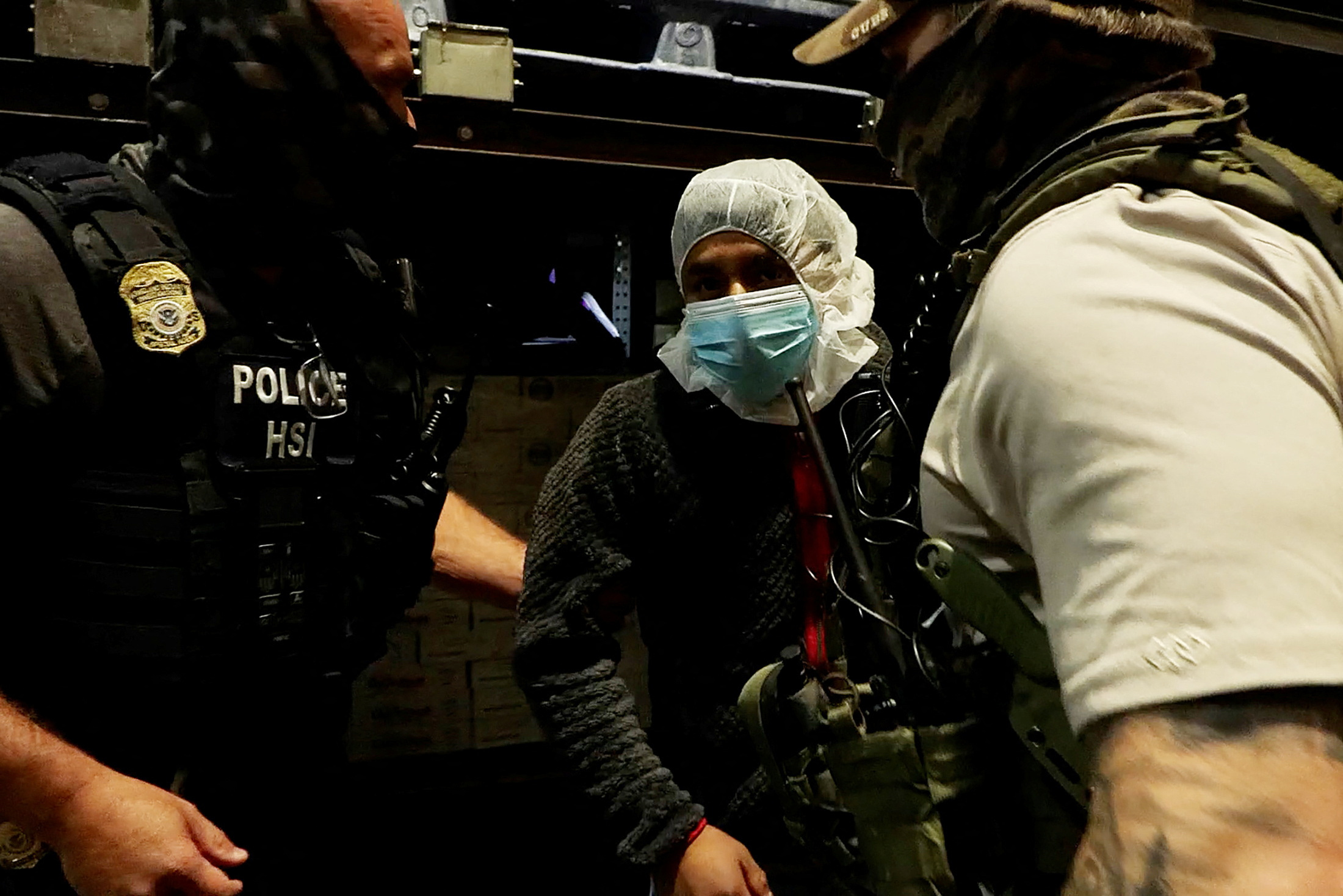 Immigration aid by ICE at a Glenn Valley Foods meat production plant in Omaha