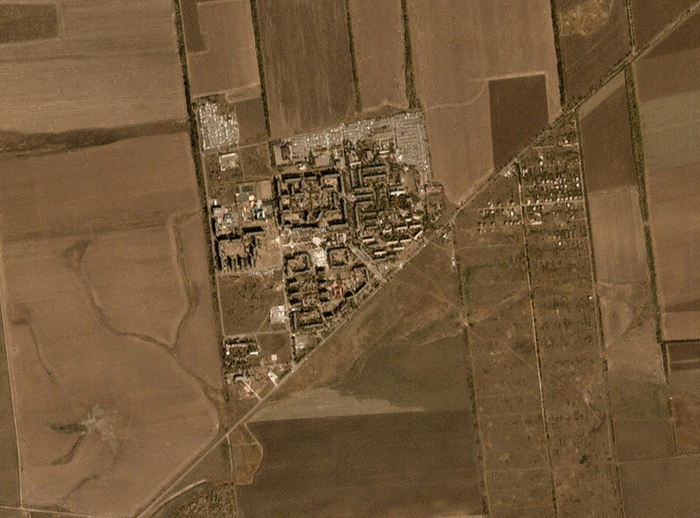 FILE PHOTO: A satellite view of Vuhledar