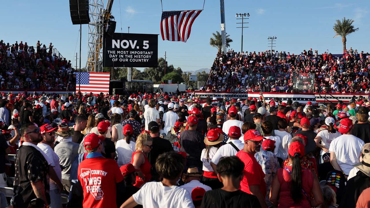 Republican presidential nominee Trump holds a rally in Coachella
