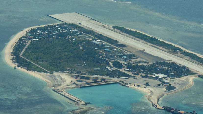 Philippine Coast Guard flyby over the South China Sea
