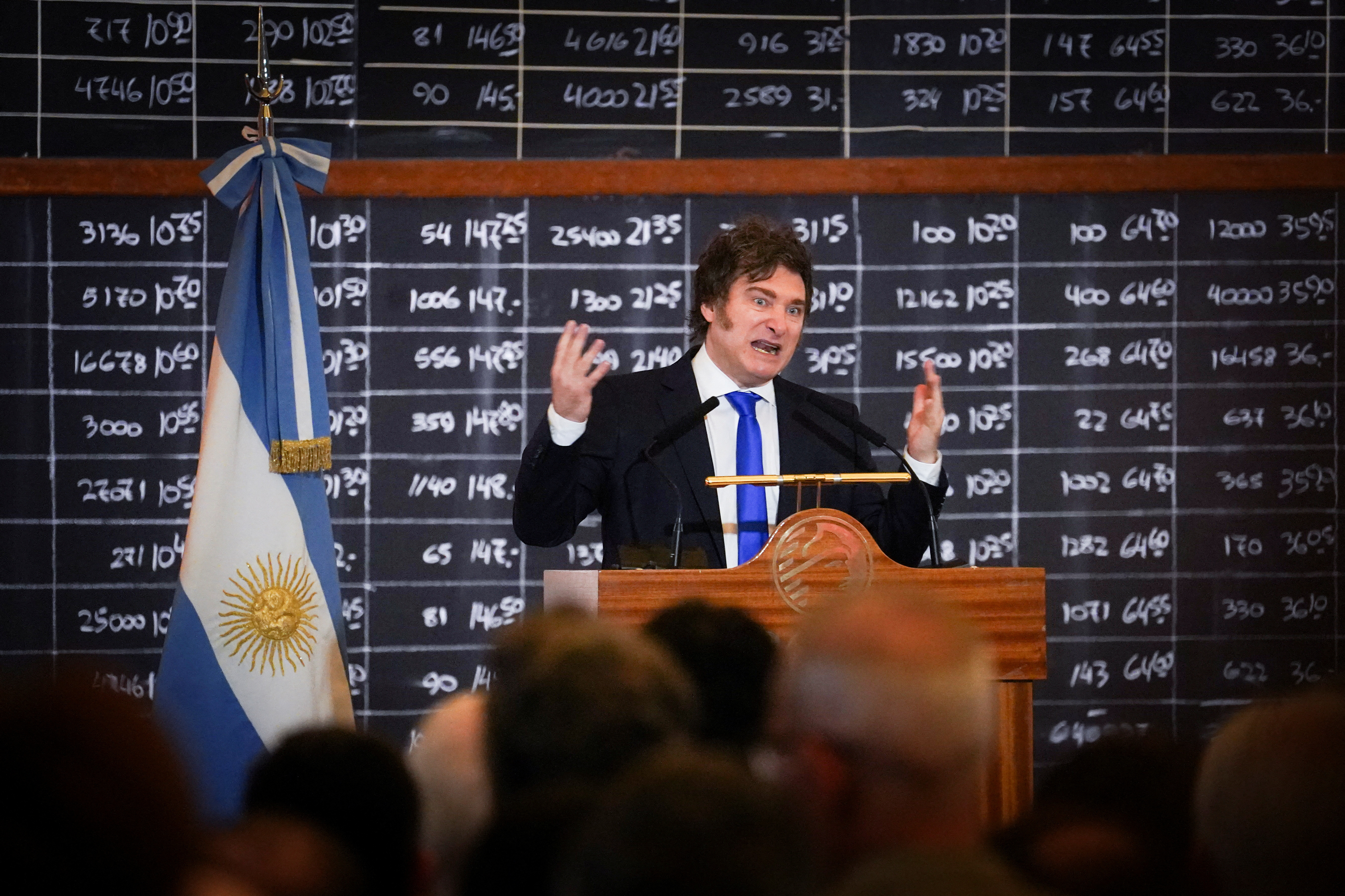 Argentina's President Javier Milei attends 171st Anniversary of Buenos Aires Stock Exchange, in Buenos Aires