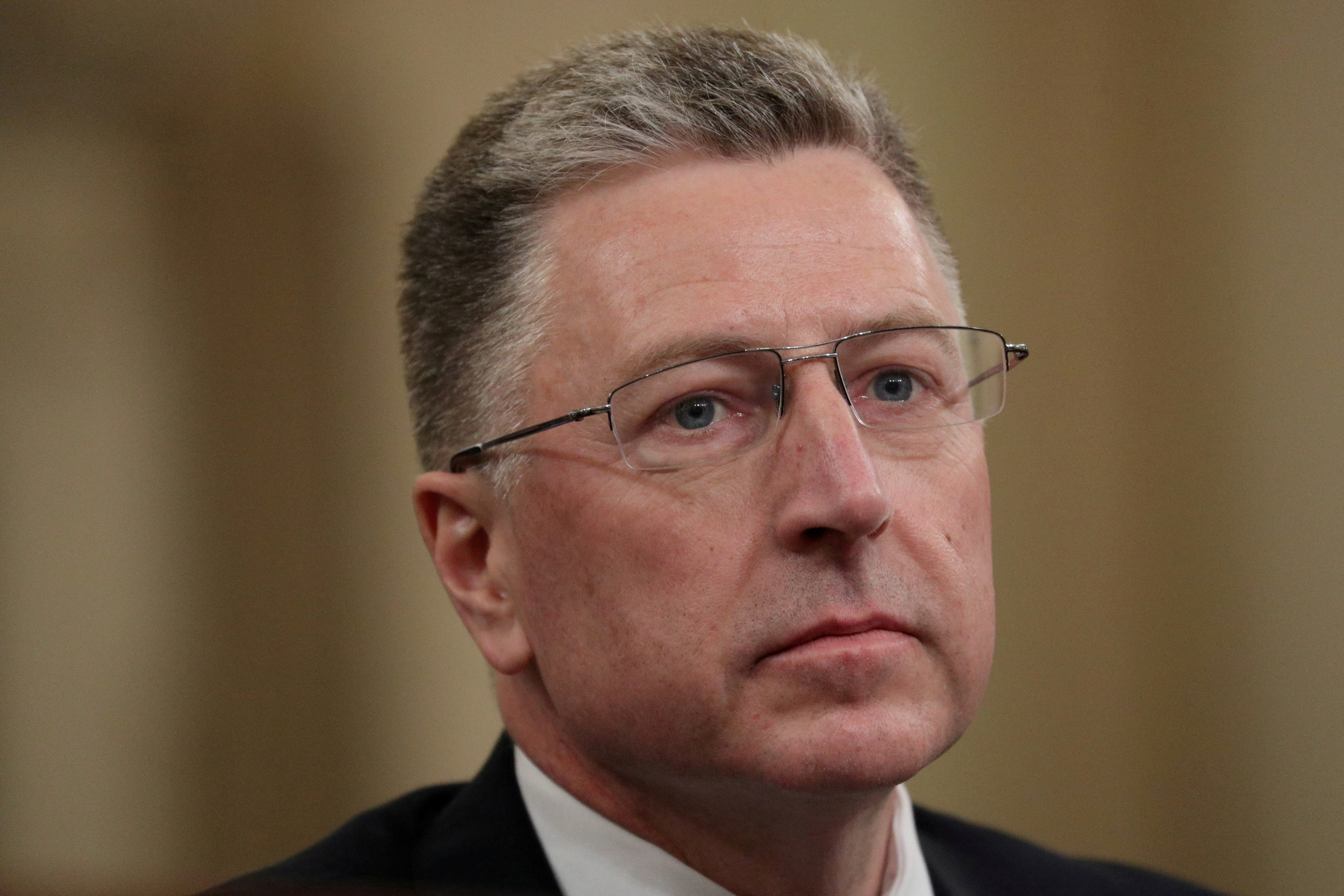 FILE PHOTO: Former U.S. special envoy to Ukraine Kurt Volker testifies before a House Intelligence Committee hearing as part of the impeachment inquiry into U.S. President Donald Trump on Capitol Hill in Washington