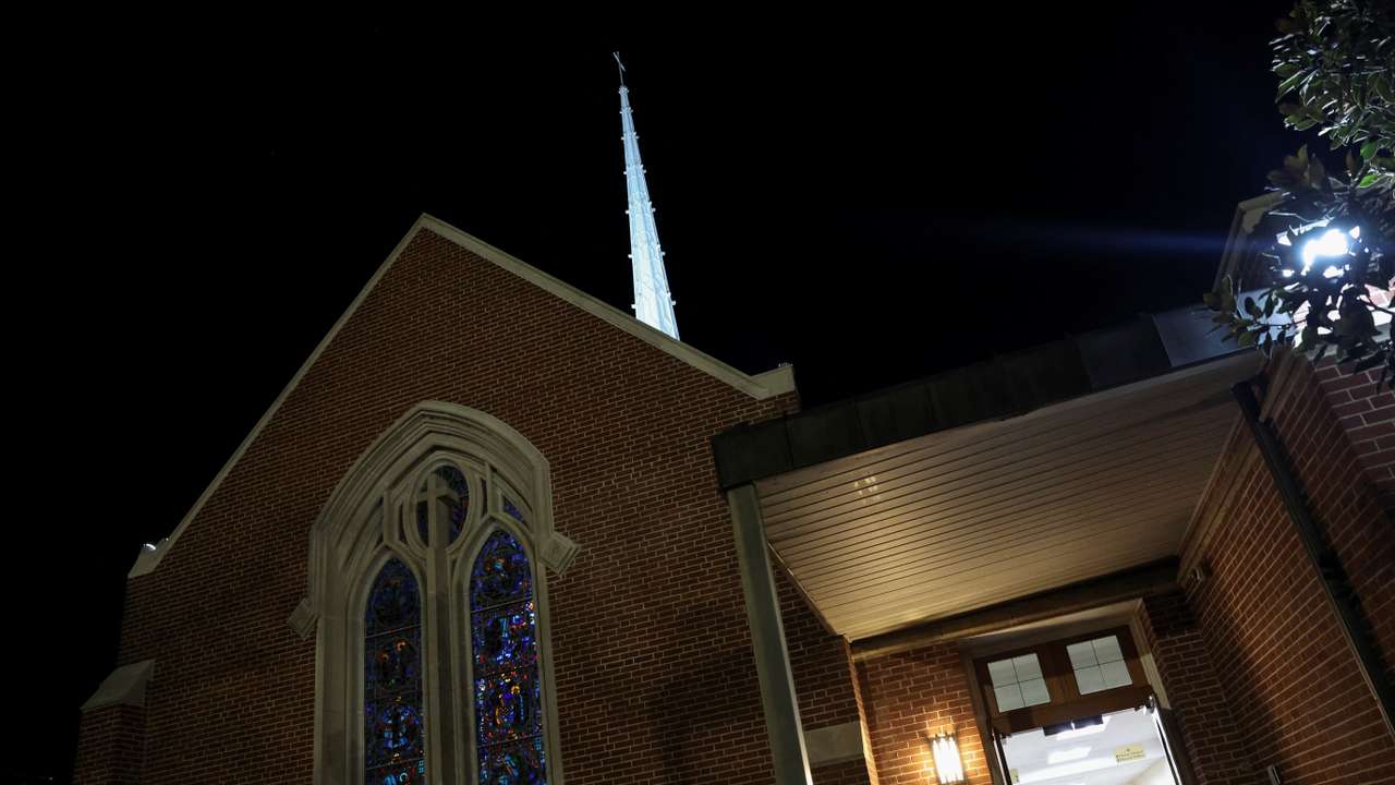 Vigil for death row inmate Brad Sigmon on the eve of his execution, in Columbia, South Carolina