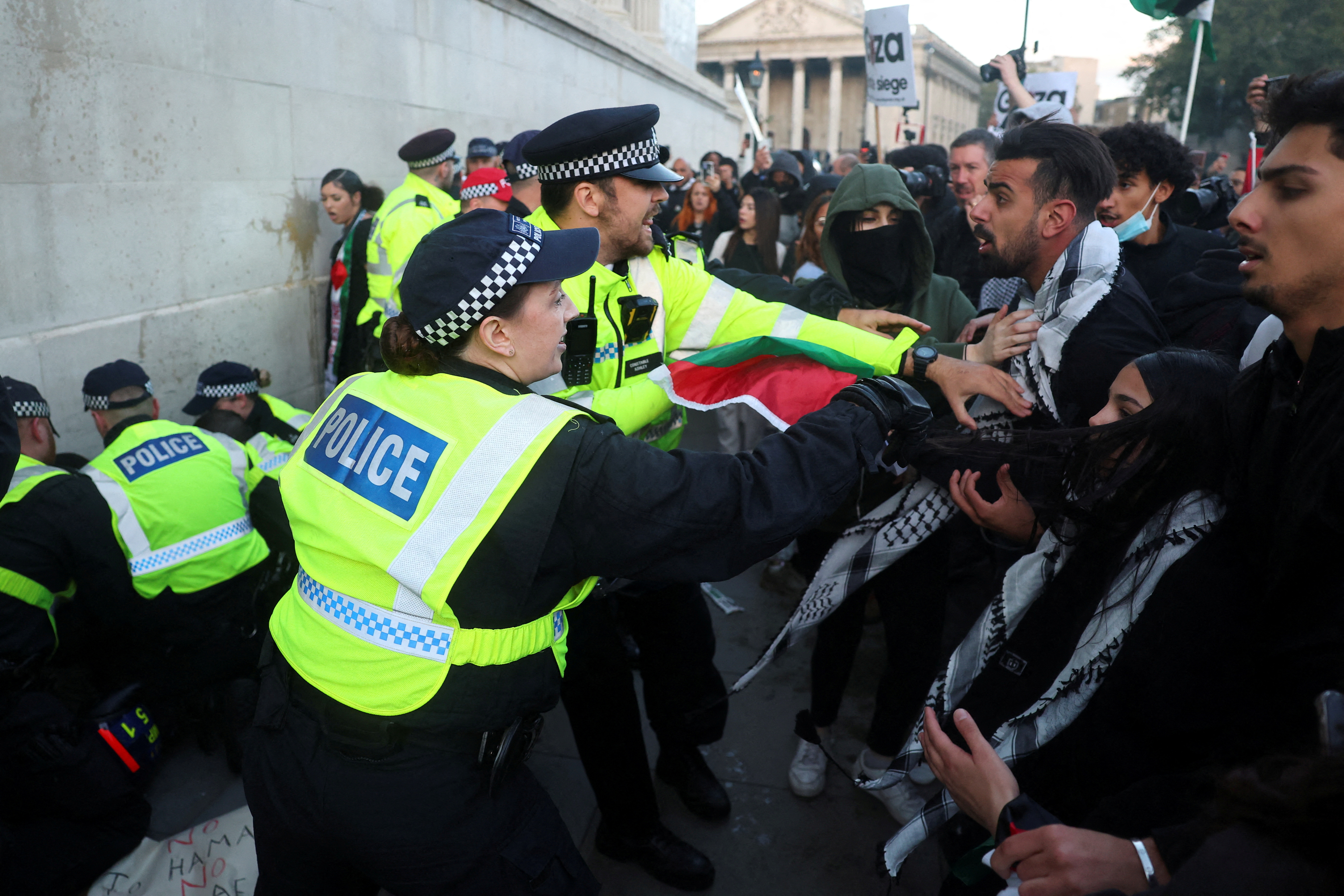 FILE PHOTO: Protest in solidarity with Palestinians, in London