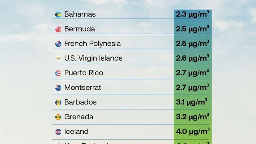 Oceania stands as the global benchmark for clean air, home to nations that consistently meet the