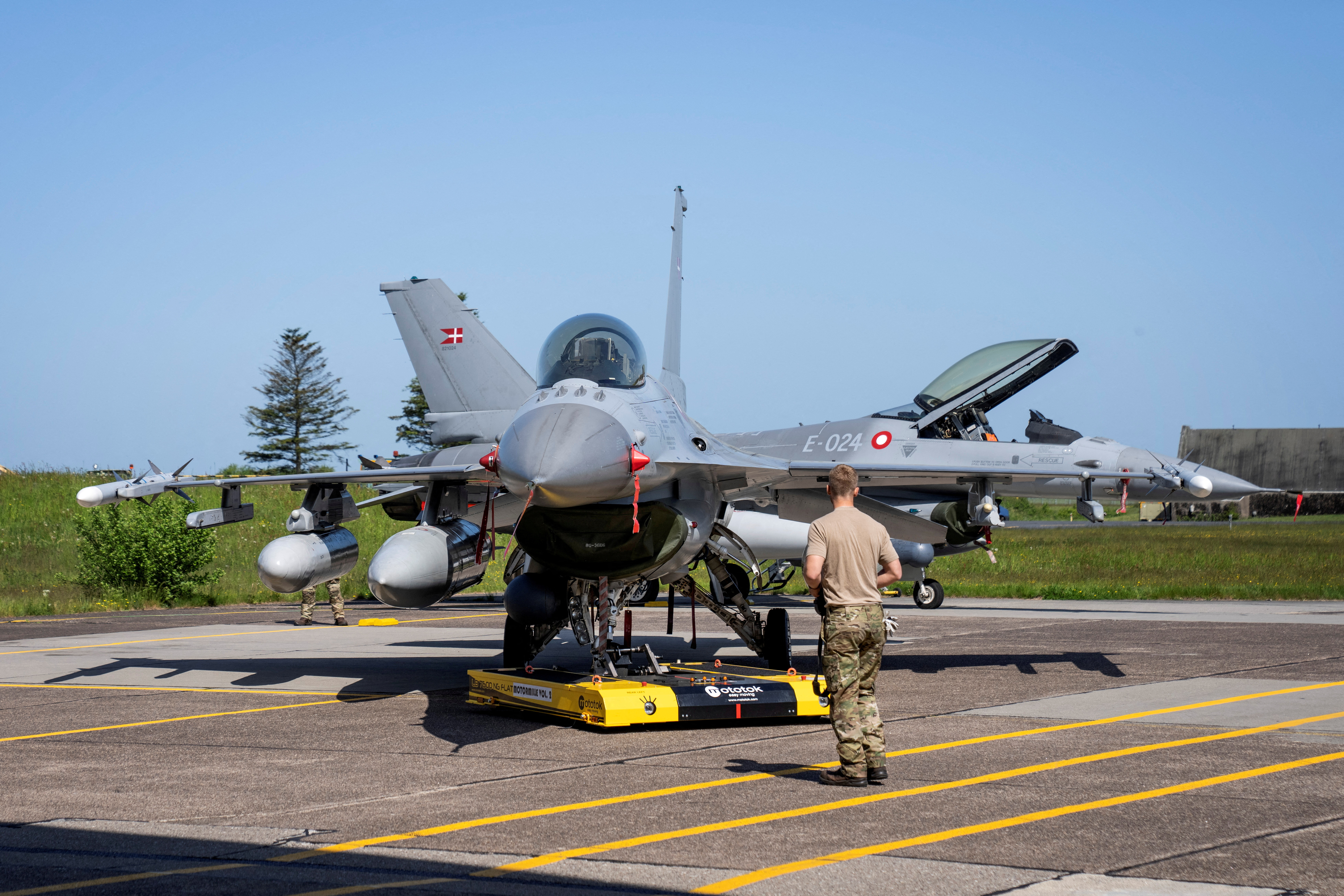 F-16 fighter jets at Fighter Wing Skrydstrup