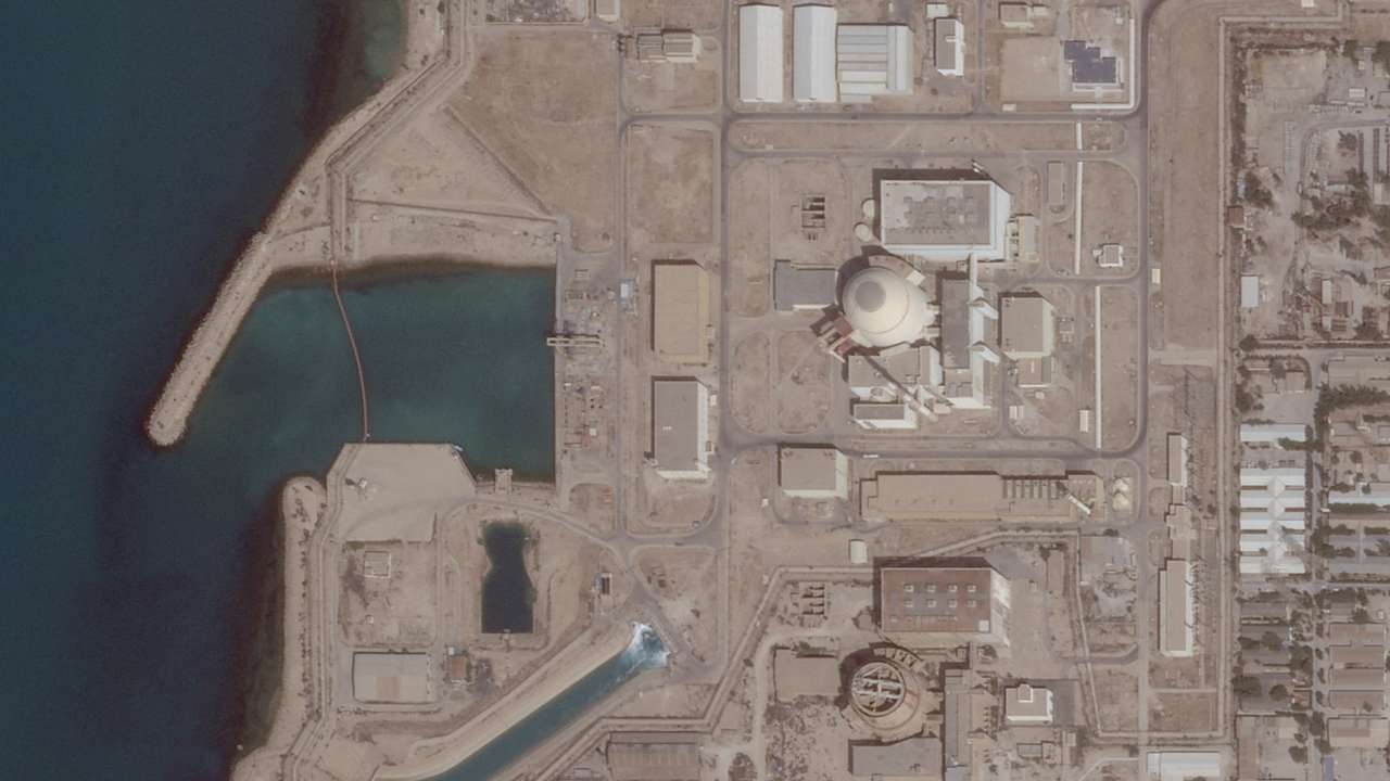 FILE PHOTO: Satellite image shows the Bushehr Nuclear Power Plant