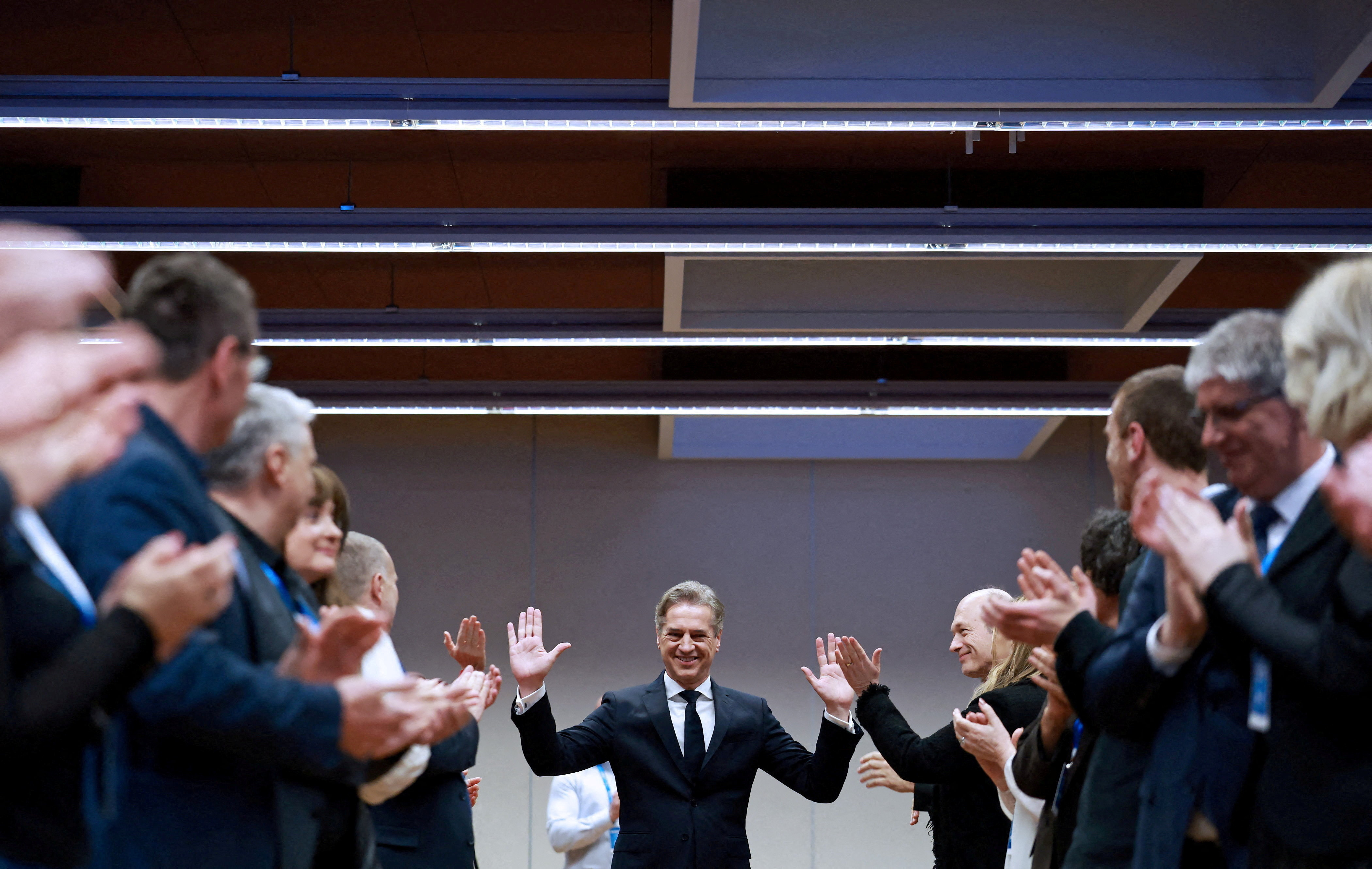 FILE PHOTO: Slovenia's PM Golob attends a Congress party ahead of the national elections in Ljubljana
