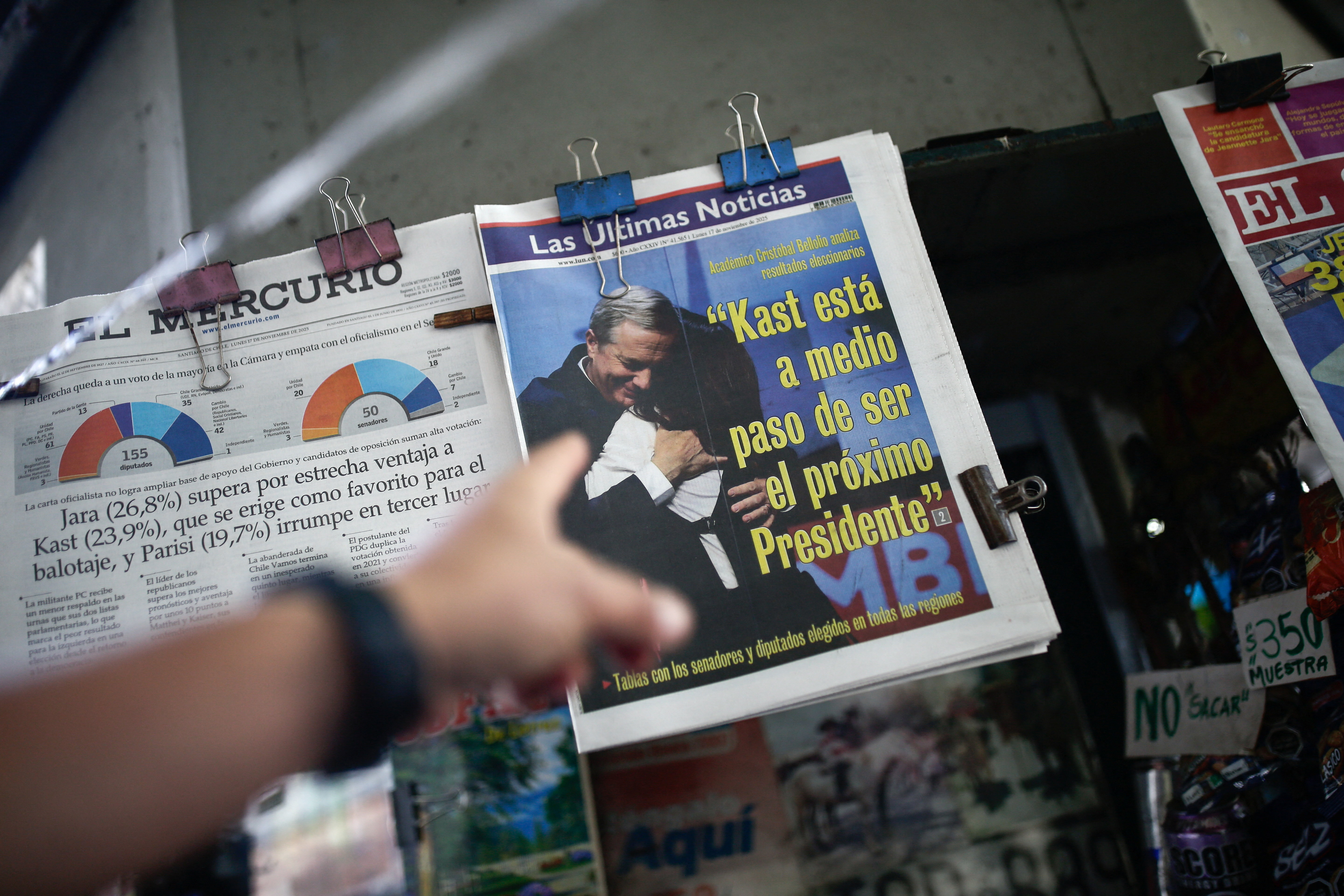 Chileans react to the results of the presidential election