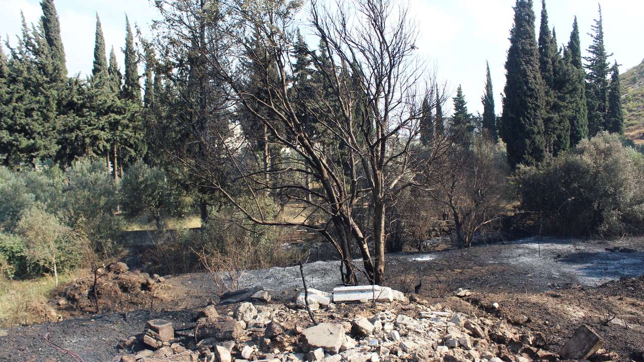 Aftermath of Israeli strike in Hama