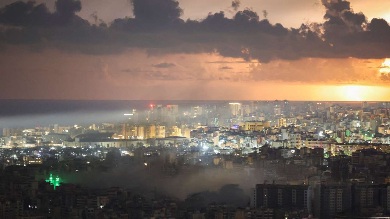 Smoke rises from Beirut's southern suburbs following an Israeli strike