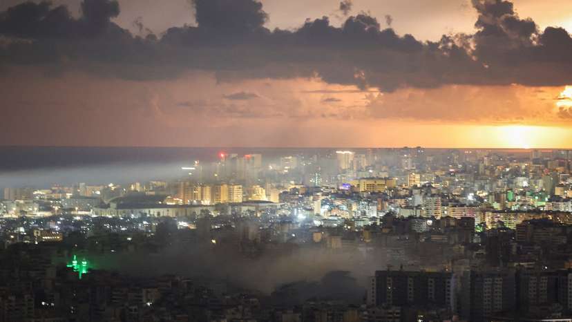 Smoke rises from Beirut's southern suburbs following an Israeli strike