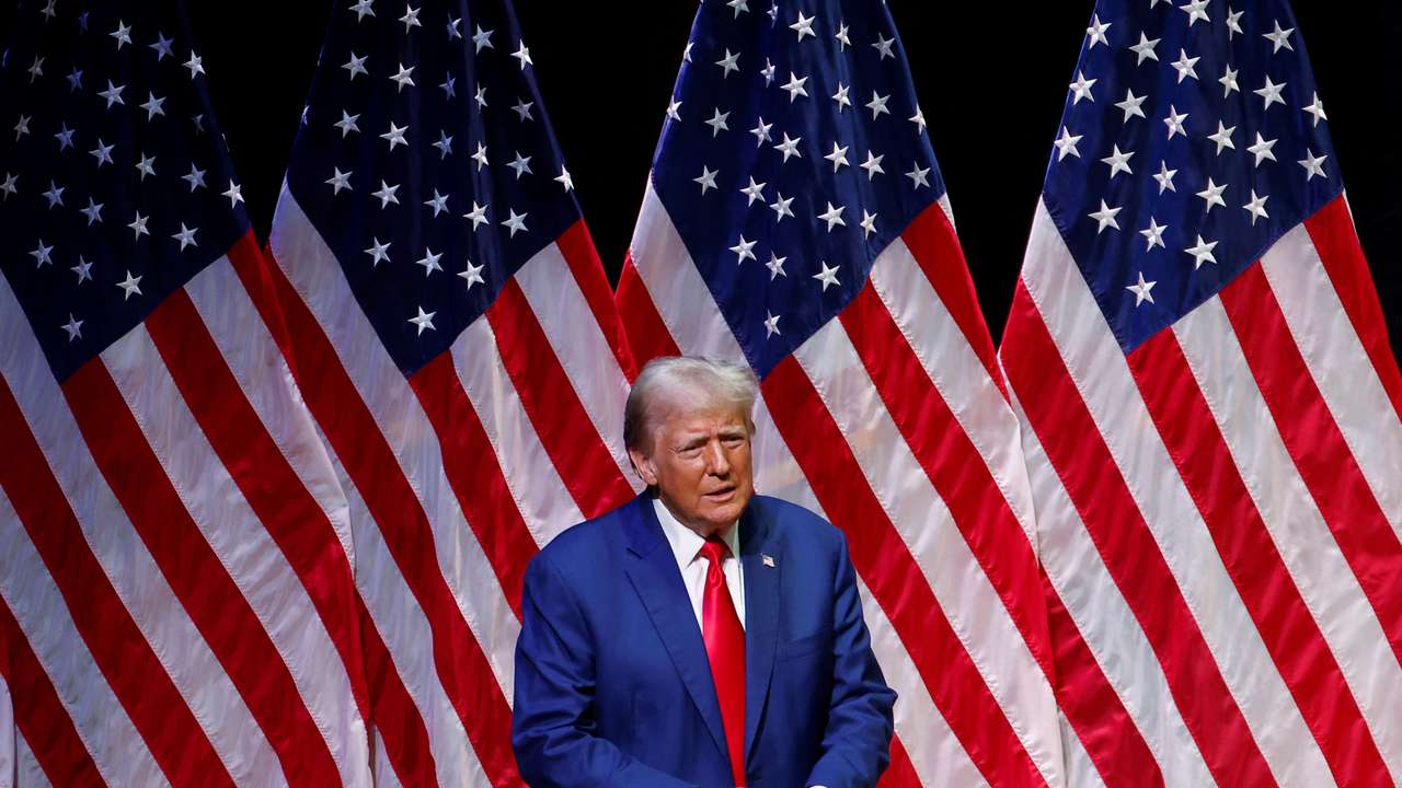 Republican presidential nominee and former U.S. President Donald Trump attends a campaign event in Asheville, North Carolina