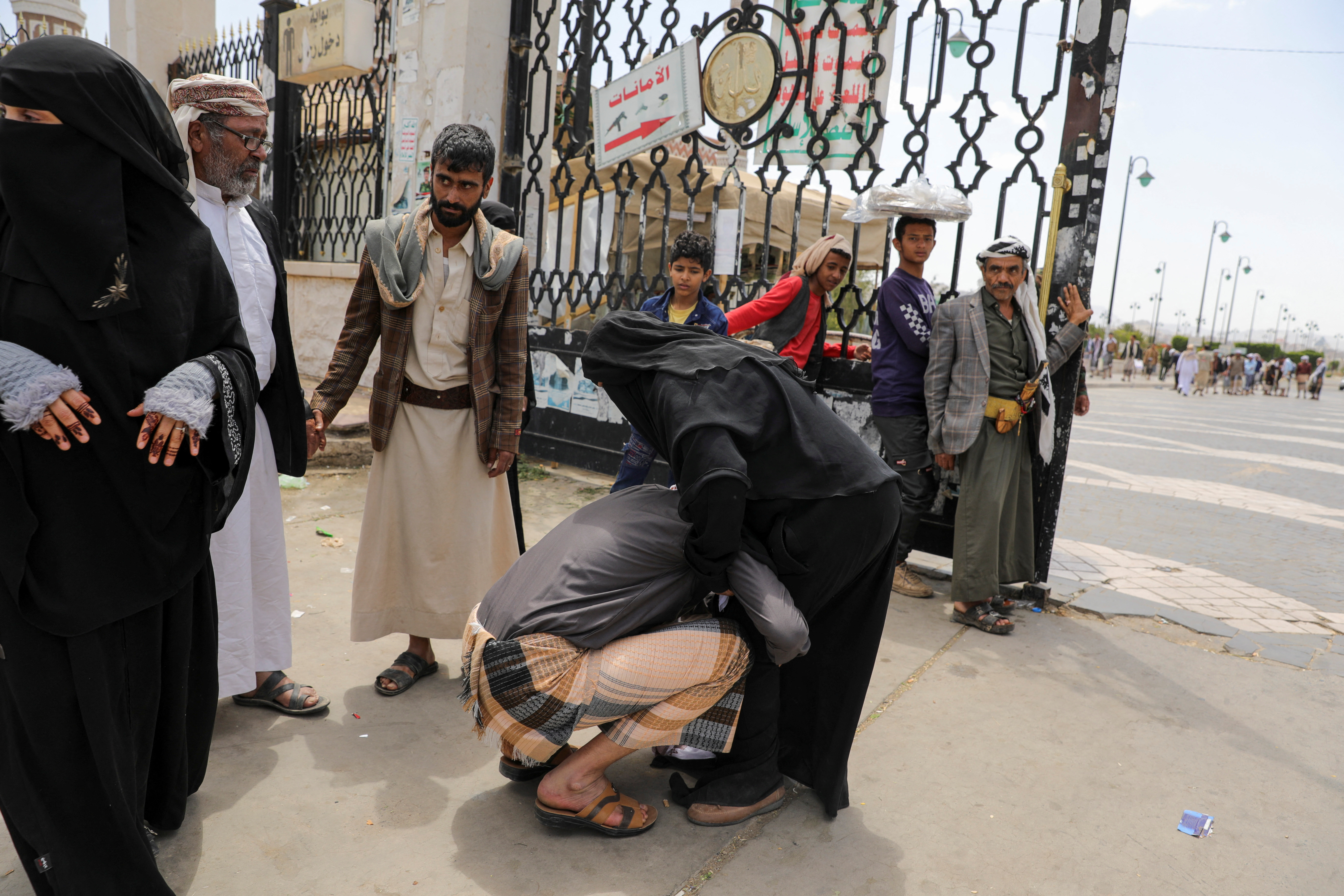 Prisoners are released by the Houthis, in Sanaa