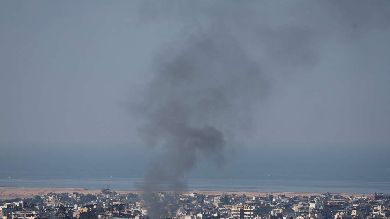 Smoke rises over Beirut's southern suburbs after Israeli air strikes