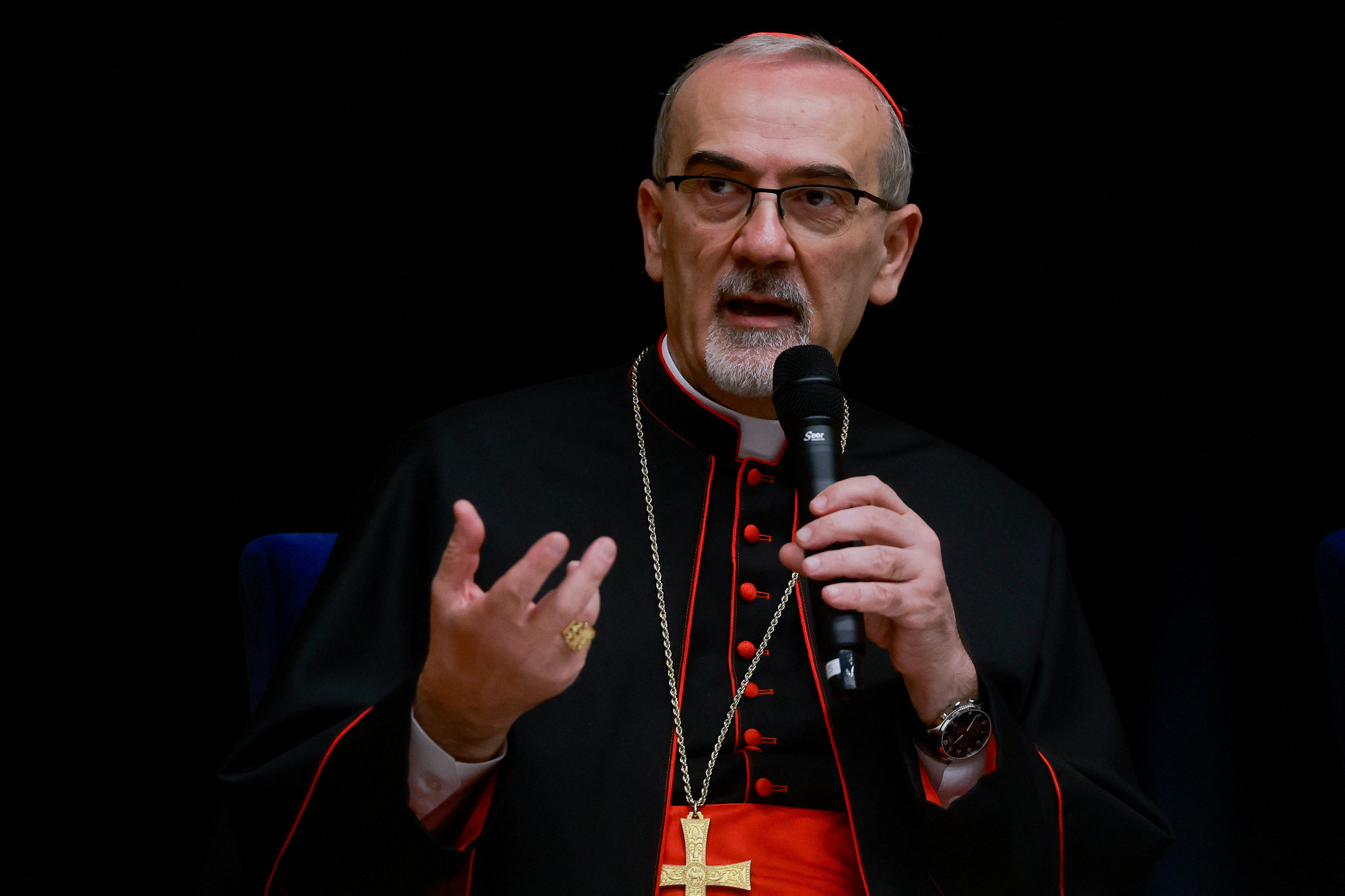 Members of the clergy hold a press conference in Jerusalem