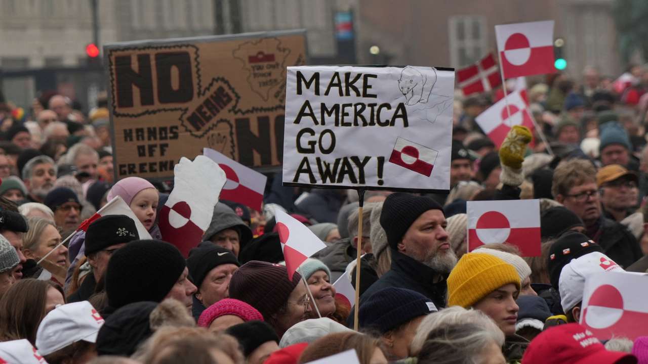 Protesters rally in Copenhagen in solidarity with Greenland
