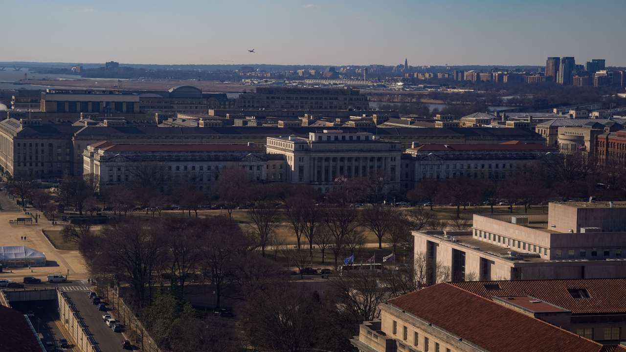 The Skyline of Washington DC, from The Old Post Office Tower