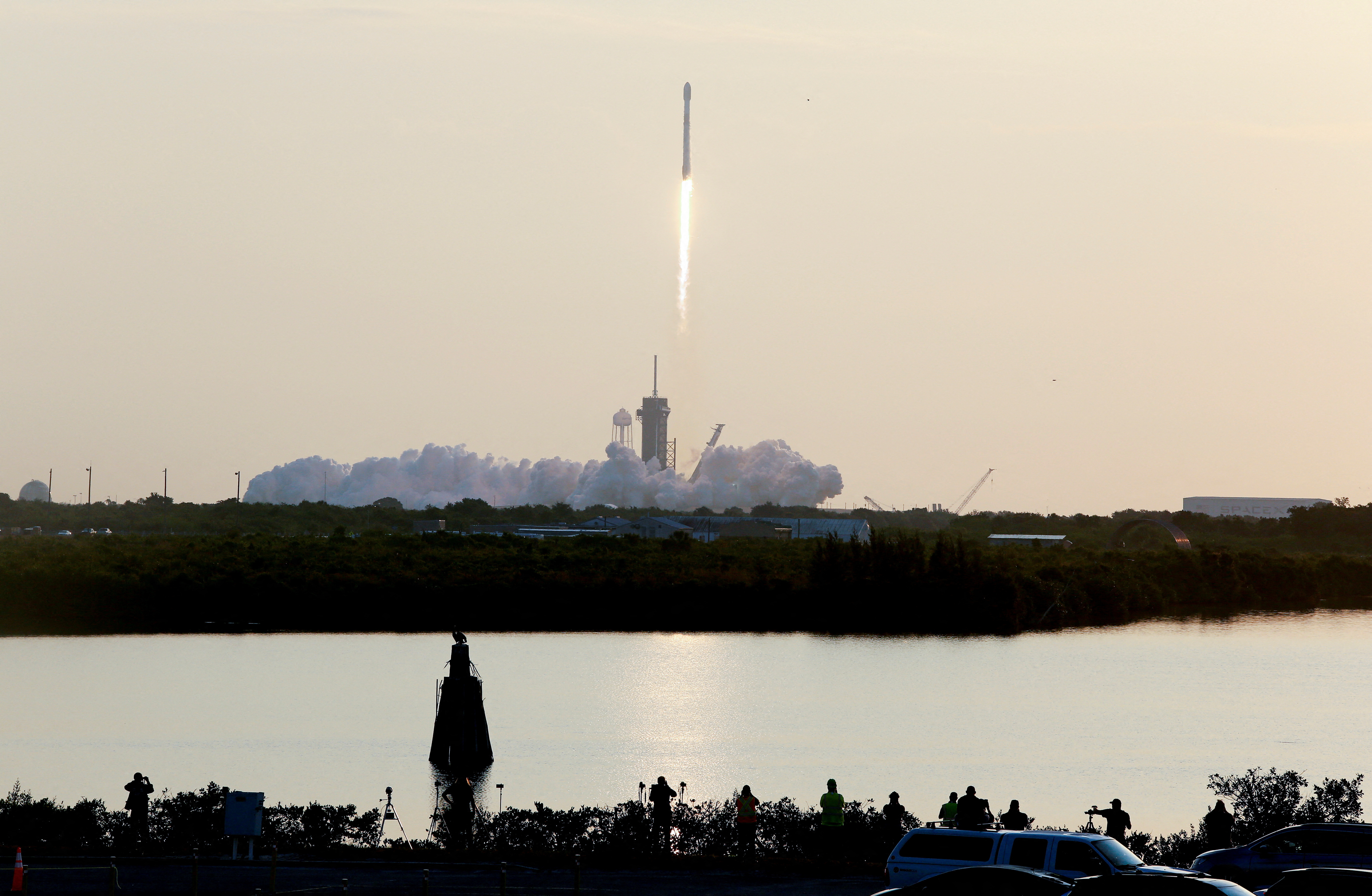 FILE PHOTO: A SpaceX Falcon 9 rocket lifts off carrying 53 Starlink internet satellites, from the Kennedy Space Center in Cape Canaveral