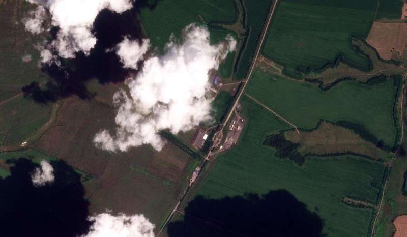 Satellite image shows damaged Sudzha border crossing in Oleshnya, Kursk Region