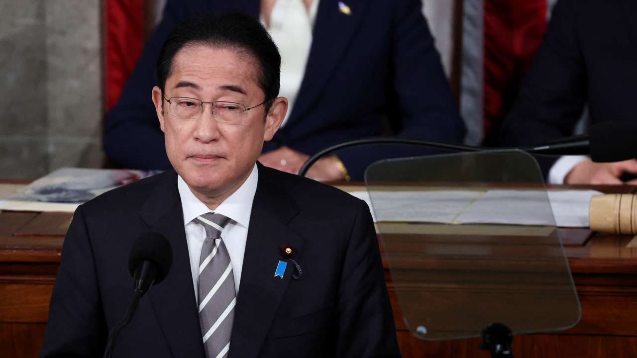 Japanese PM Kishida addresses a joint meeting of Congress at the U.S. Capitol in Washington