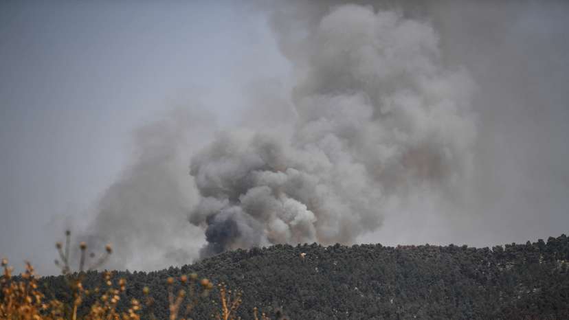 Smoke is seen following over border attacks from Lebanon, amid ongoing cross-border hostilities between Hezbollah and Israeli forces, close the Israeli border with Lebanon, on its Israel side