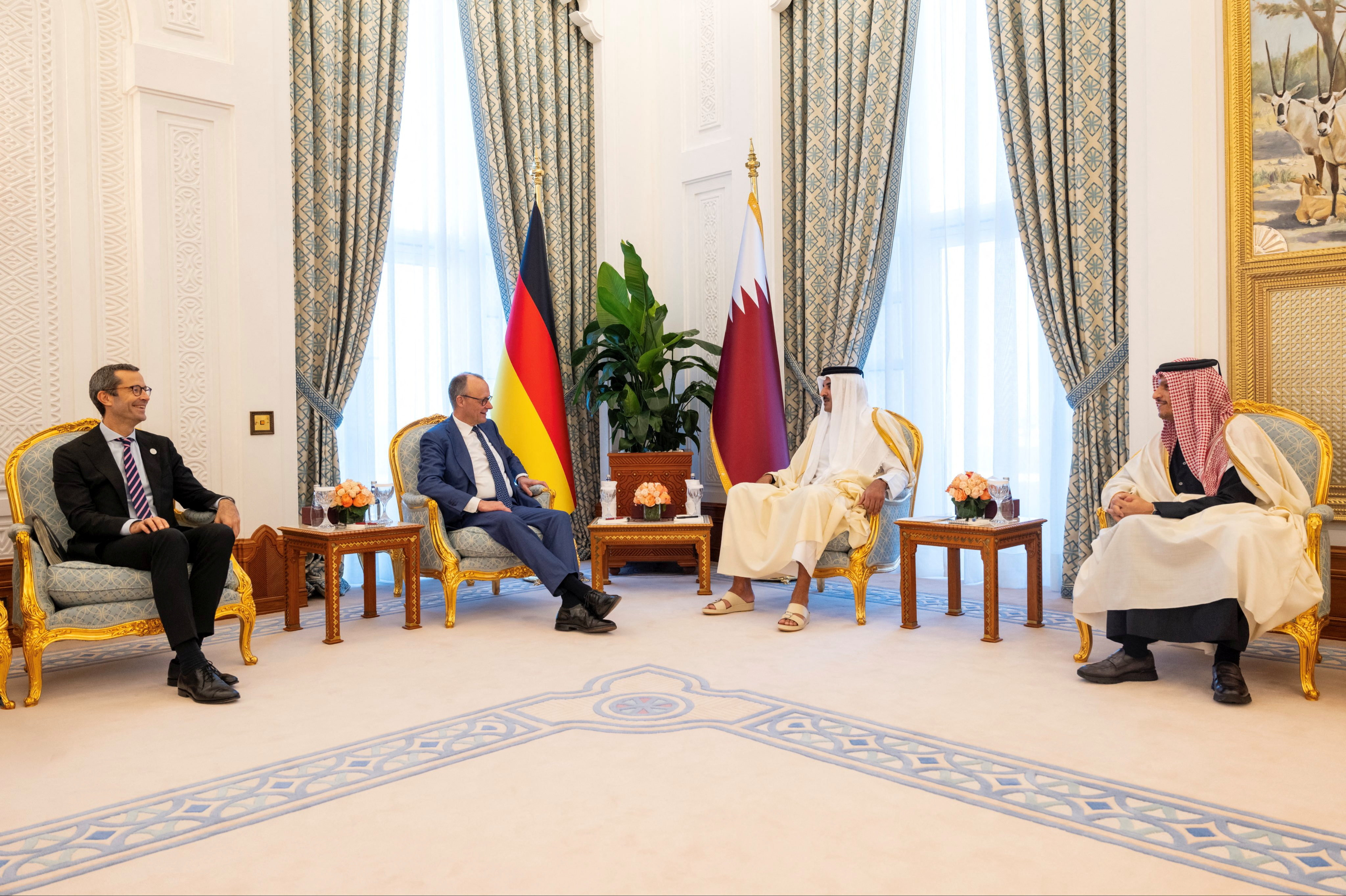 German Chancellor Merz visits Qatar