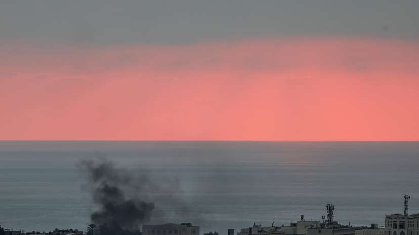 Smoke rises over Dahiyeh in Beirut's southern suburbs after Israeli air strikes