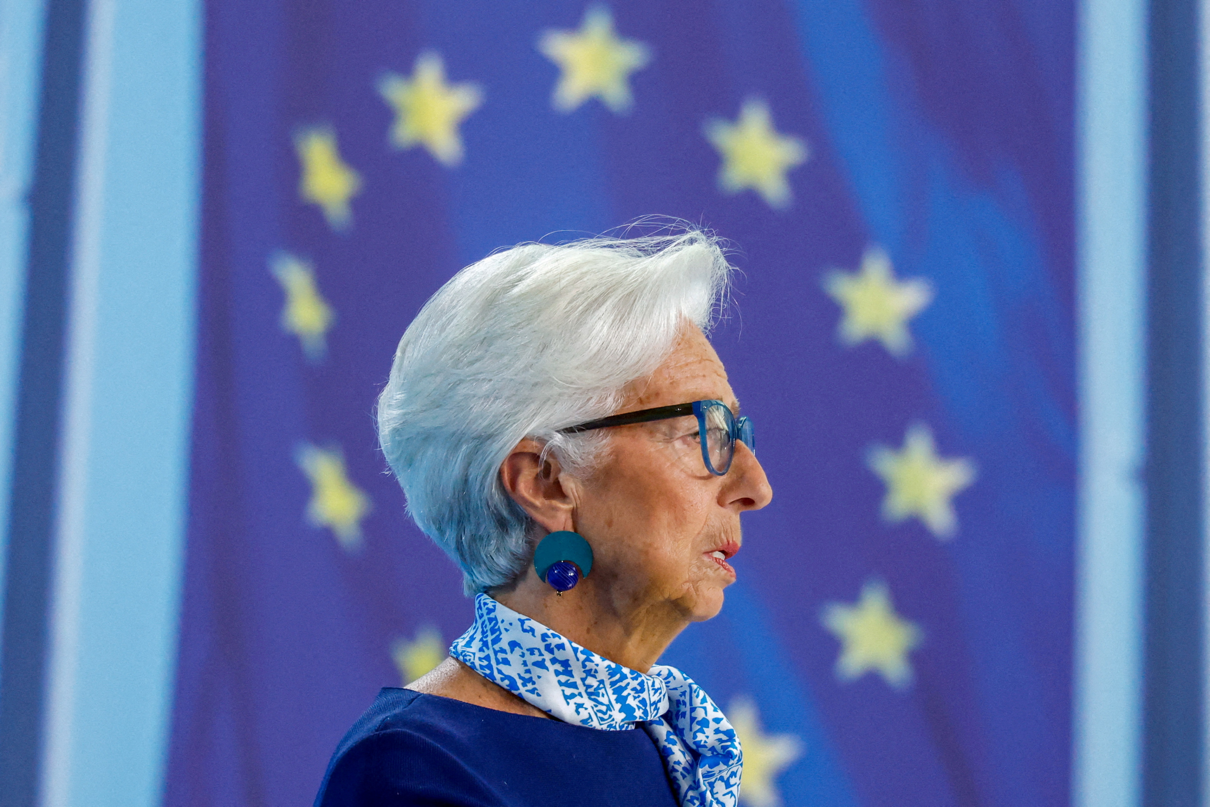 FILE PHOTO: European Central Bank (ECB) President Christine Lagarde