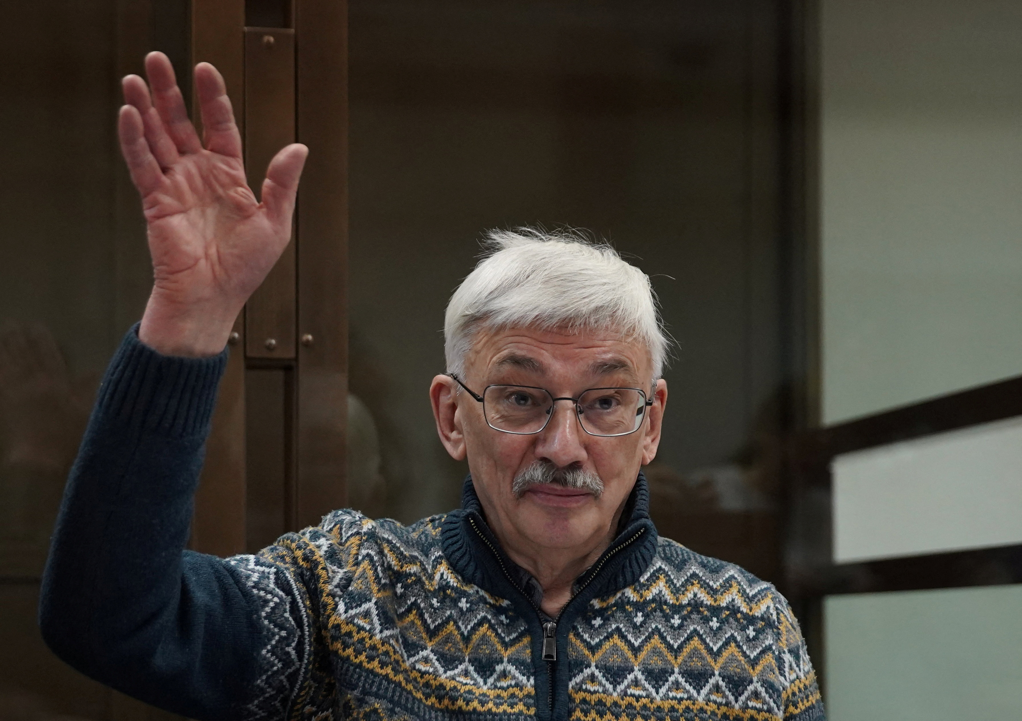 Russian rights activist Orlov attends an appeal hearing in Moscow