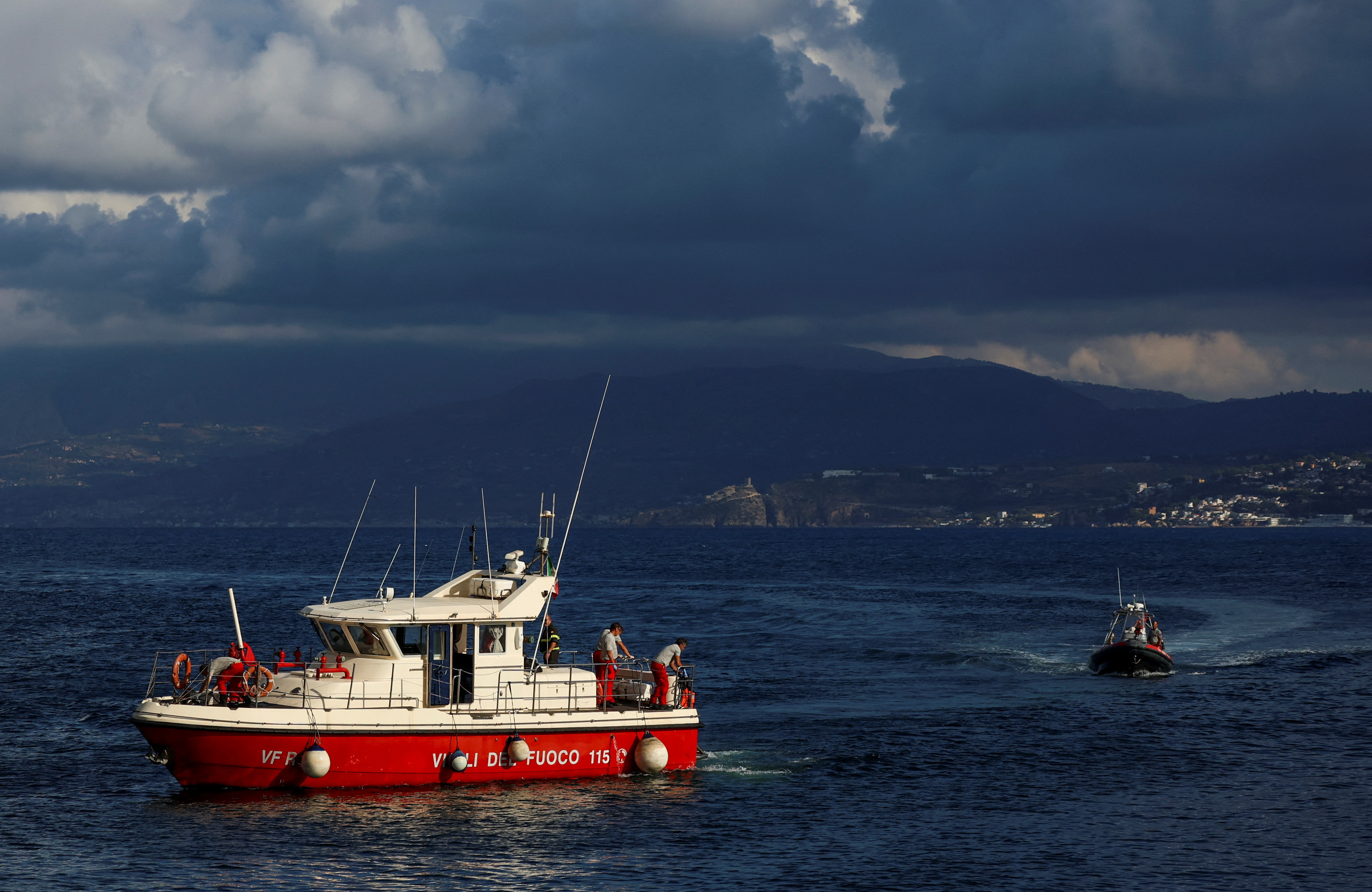 Rescue operations continue after a luxury yacht sank off Sicily
