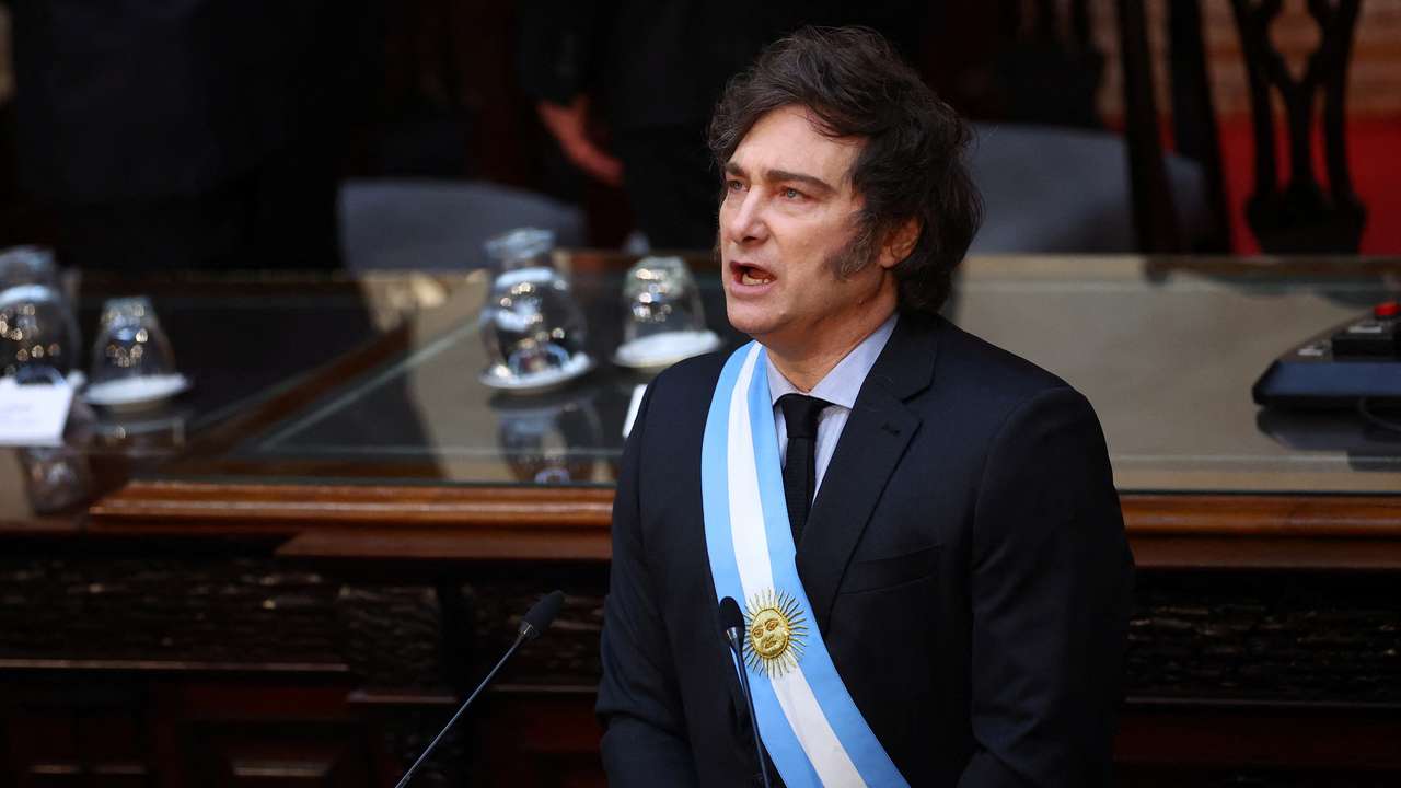 Argentine President Javier Milei presents fiscal year 2025 budget, in Buenos Aires