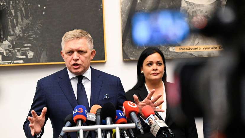 Slovakia's Prime Minister Robert Fico visits Handlova