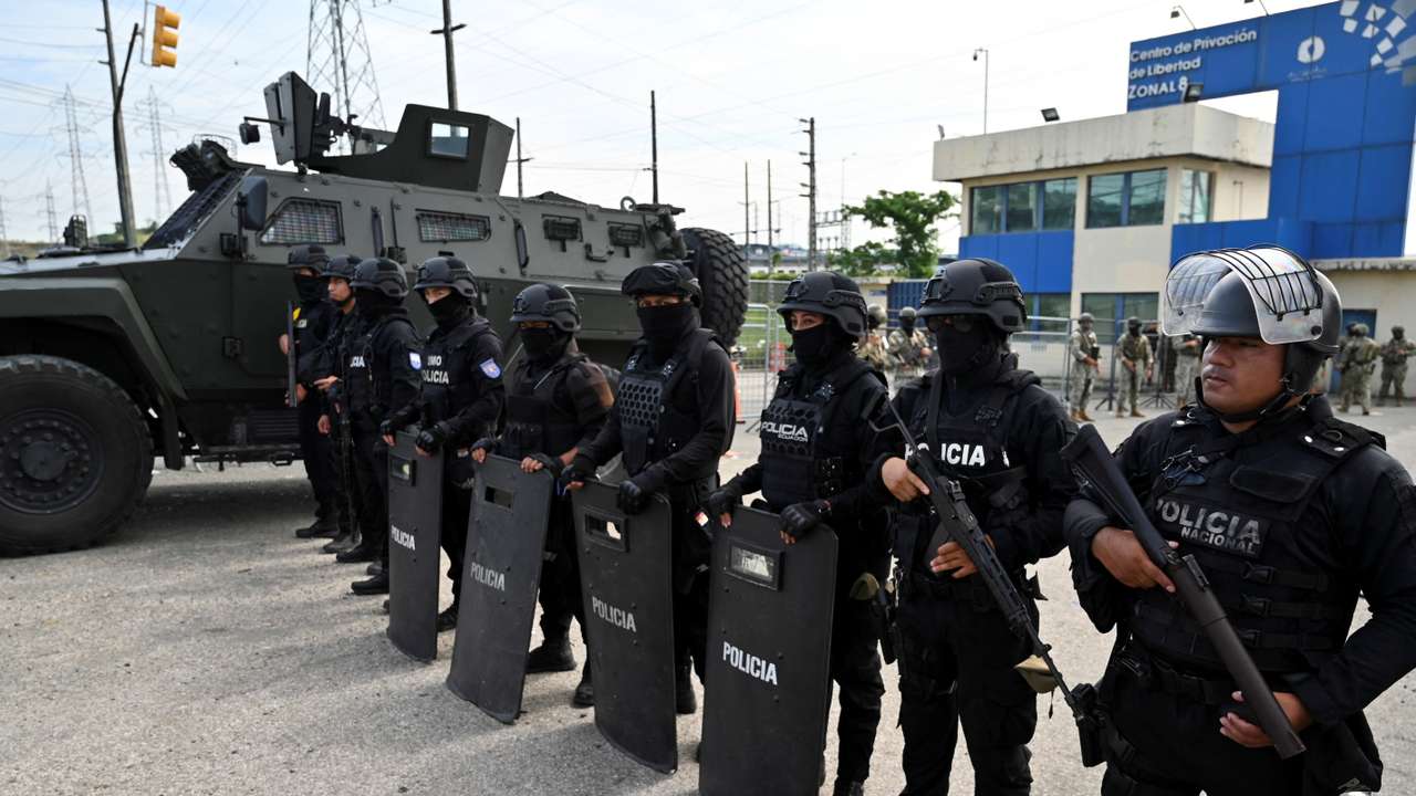Ecuador's former Vice President Glas arrives at prison, in Guayaquil