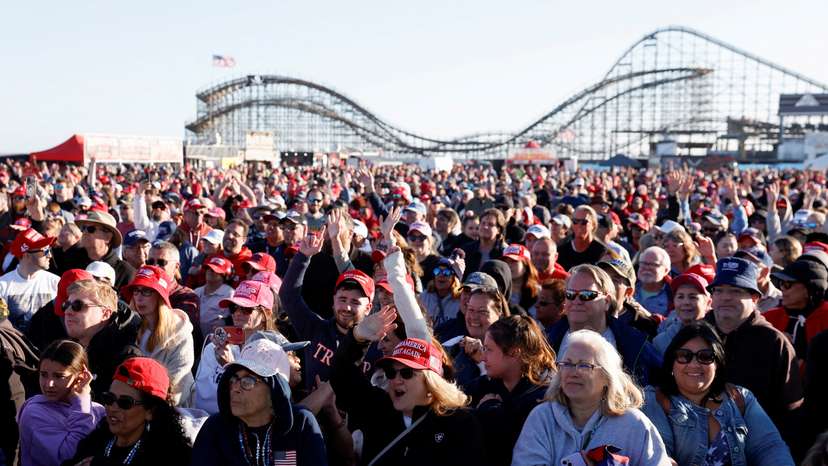 Campaign rally for former U.S. President and Republican presidential candidate Trump, in Wildwood