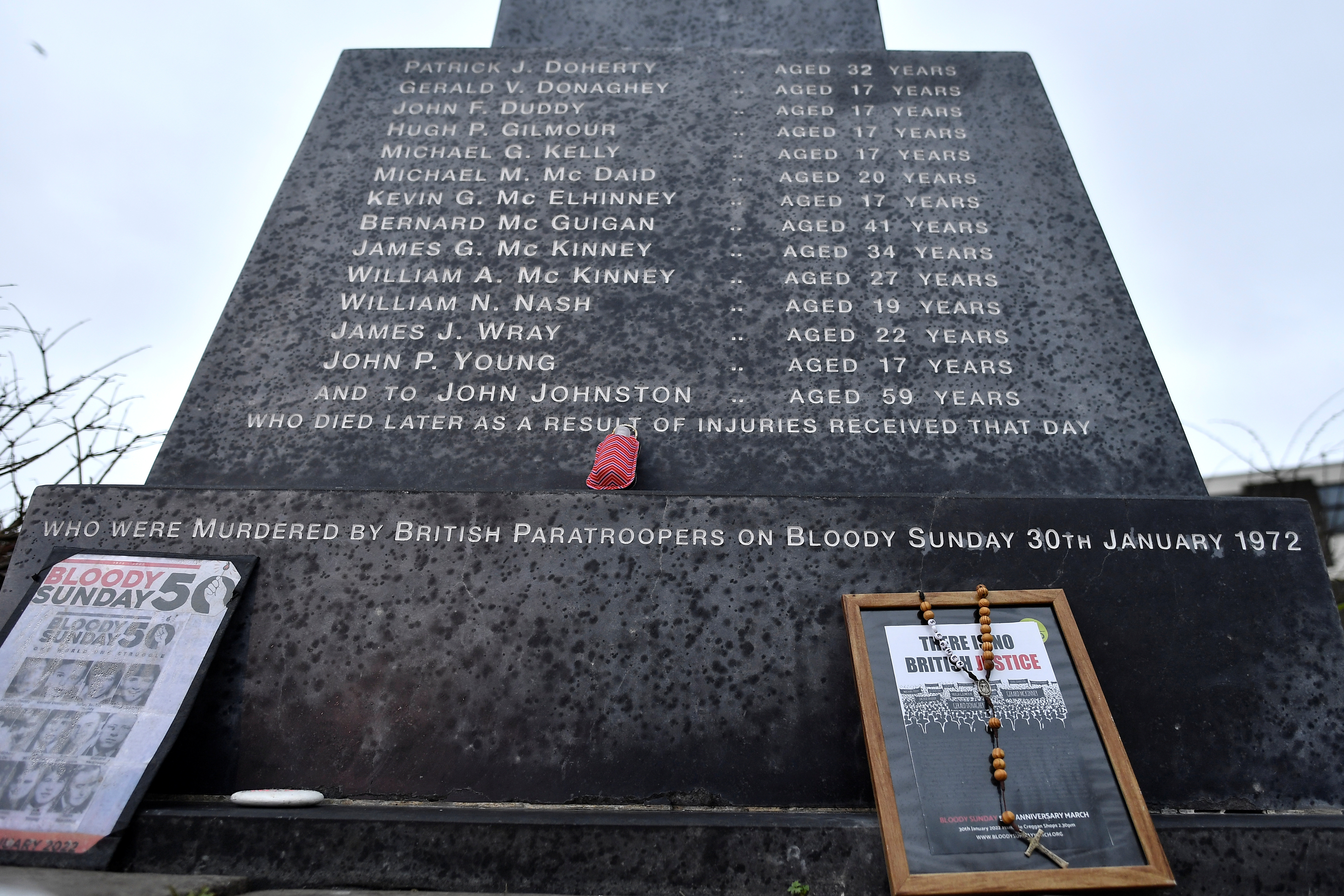 50th anniversary of the "Bloody Sunday" shootings, in Londonderry