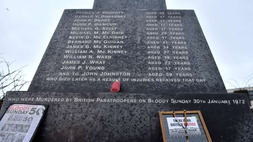 50th anniversary of the "Bloody Sunday" shootings, in Londonderry