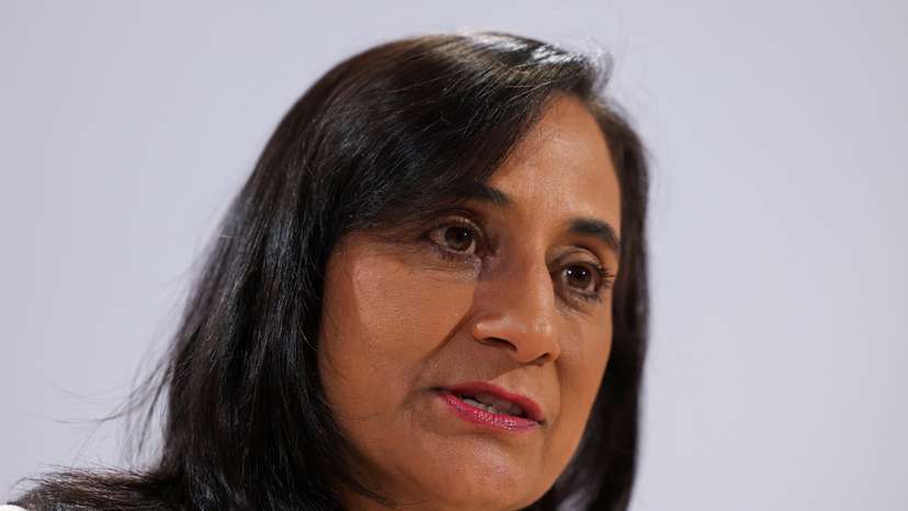 Canadian Foreign Minister Anita Anand speaks during an interview at Kuala Lumpur
