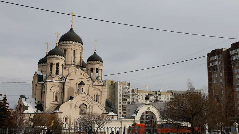 General view of the Church of the Icon of the Mother of God in Moscow
