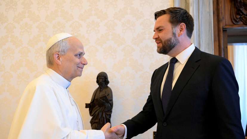 Pope Leo XIV meets U.S Vice President JD Vance at the Vatican