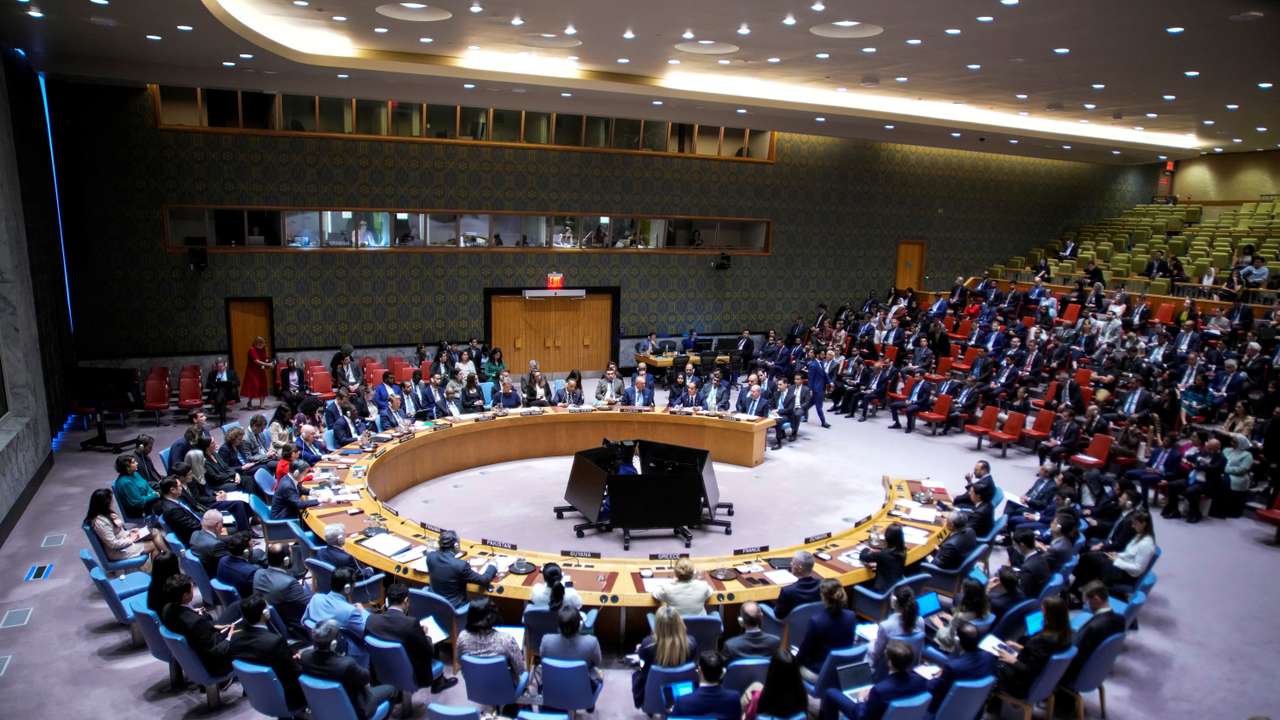 Emergency meeting of the United Nations Security Council at U.N. headquarters in New York