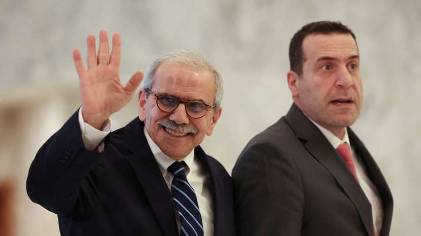 Lebanese Prime Minister–designate Nawaf Salam and Lebanese President Aoun meet in Baabda