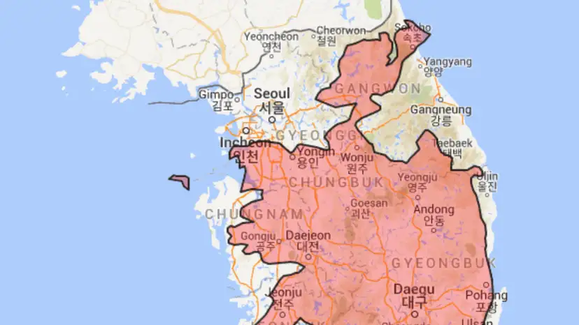 South Korea is only about 1.4 times the size of Ireland but has nearly 10 times the population